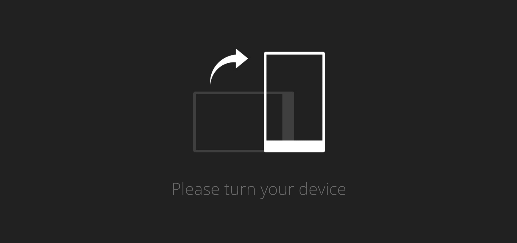 Please rotate your device to portrait mode
